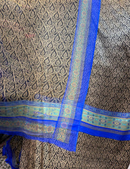 100% Pure Charmeuse Silk With Crinkle Chiffon Dupatta