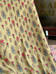 Korean Raw Silk Printed One Piece