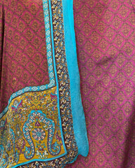 Pure China Crape 60 With Crinkle Chiffon Dupatta