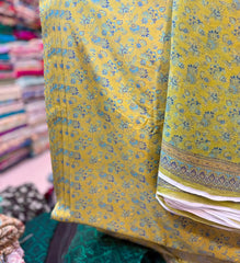 Pure Raw Silk Shirt With Printed Chiffon Dupatta