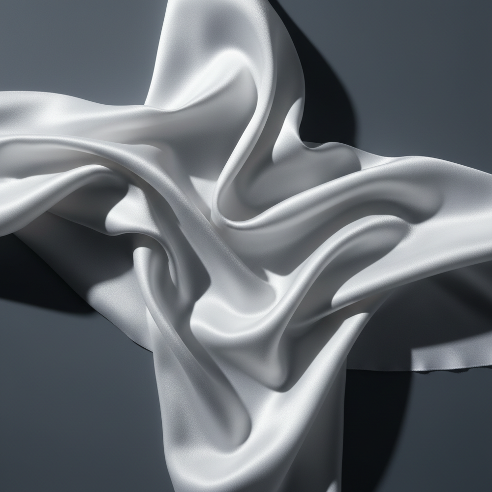 White Silk Fabric Artistic