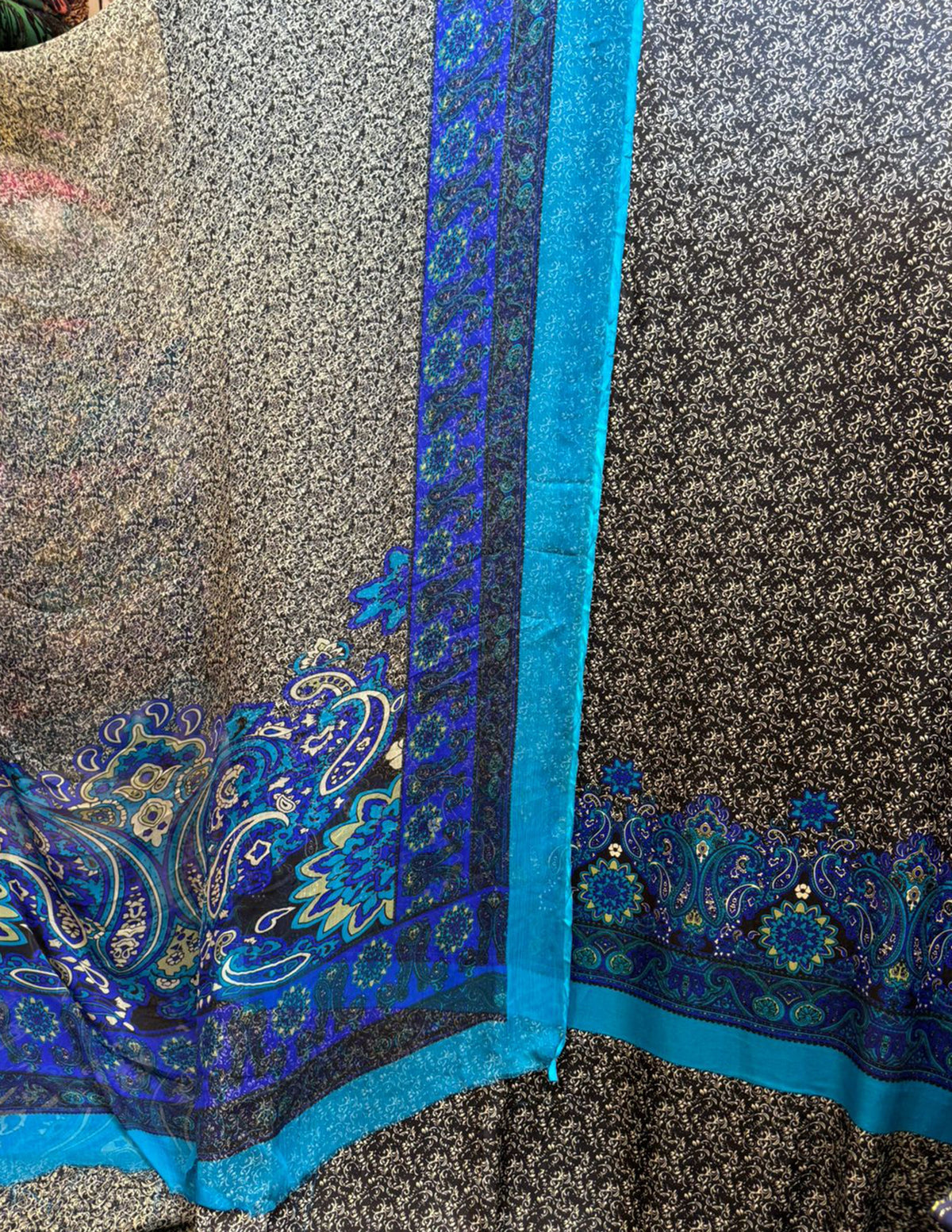 100% Pure Charmeuse Silk With Crinkle Chiffon Dupatta