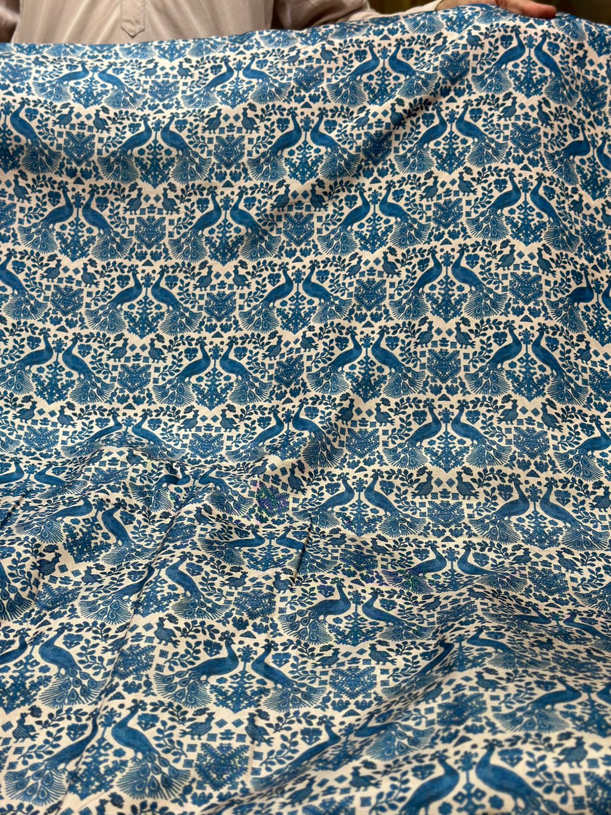 Korean Raw Silk Printed One Piece