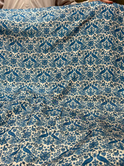 Korean Raw Silk Printed One Piece