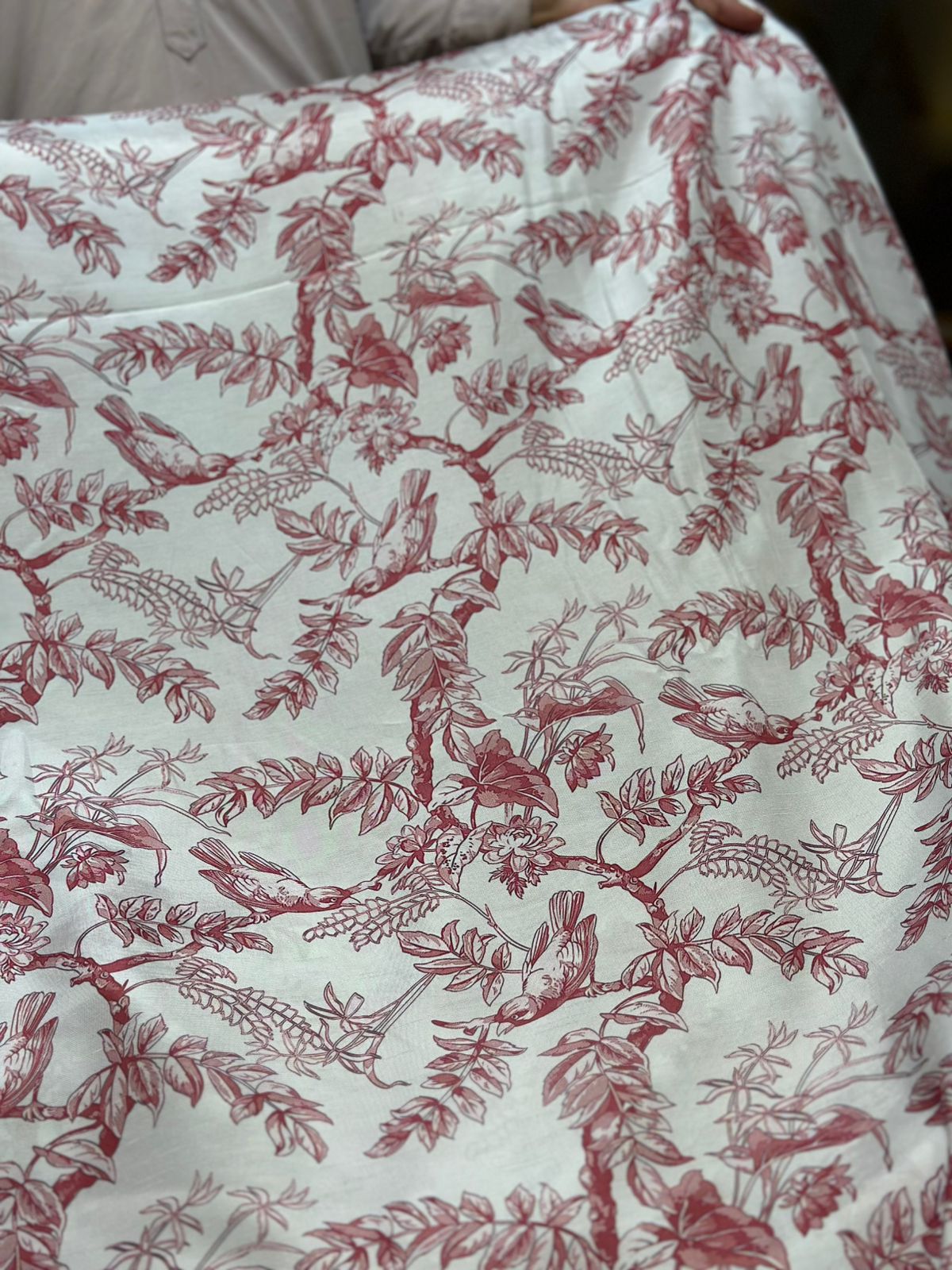 Korean Raw Silk Printed One Piece