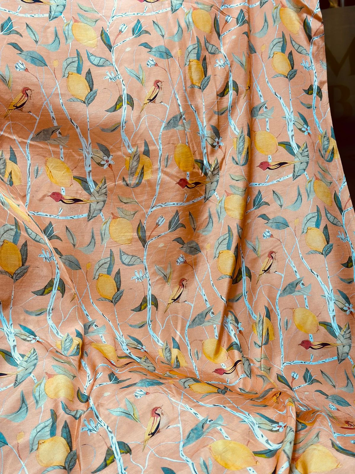 Korean Raw Silk Printed One Piece