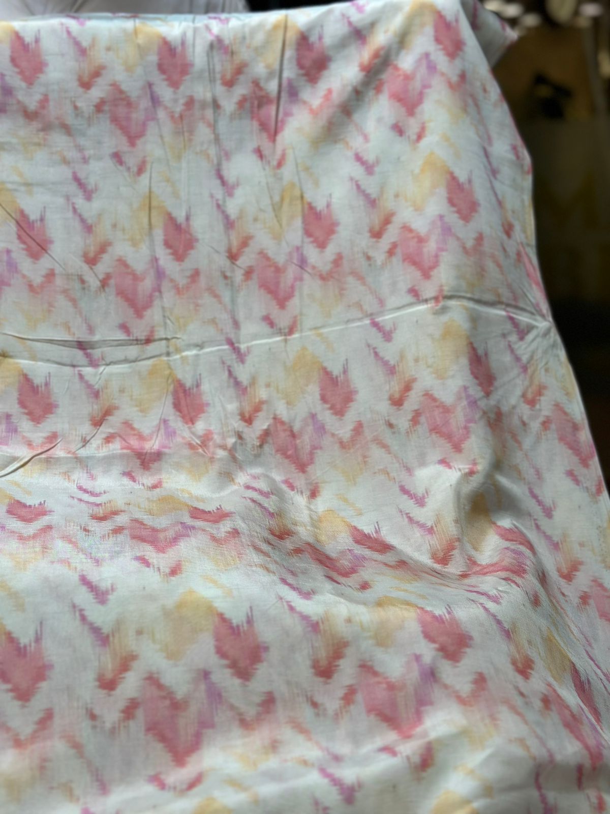 Korean Raw Silk Printed One Piece