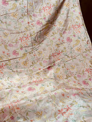Korean Raw Silk Printed One Piece
