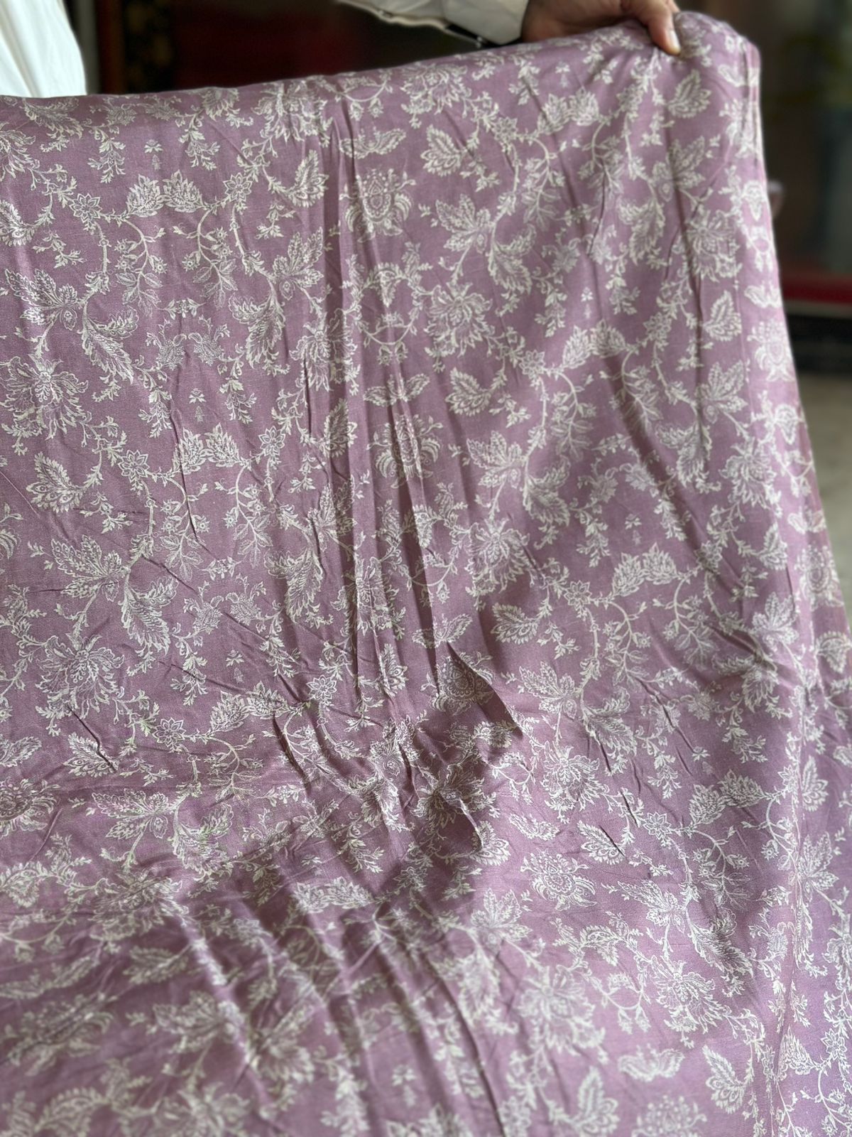 Korean Raw Silk Printed One Piece
