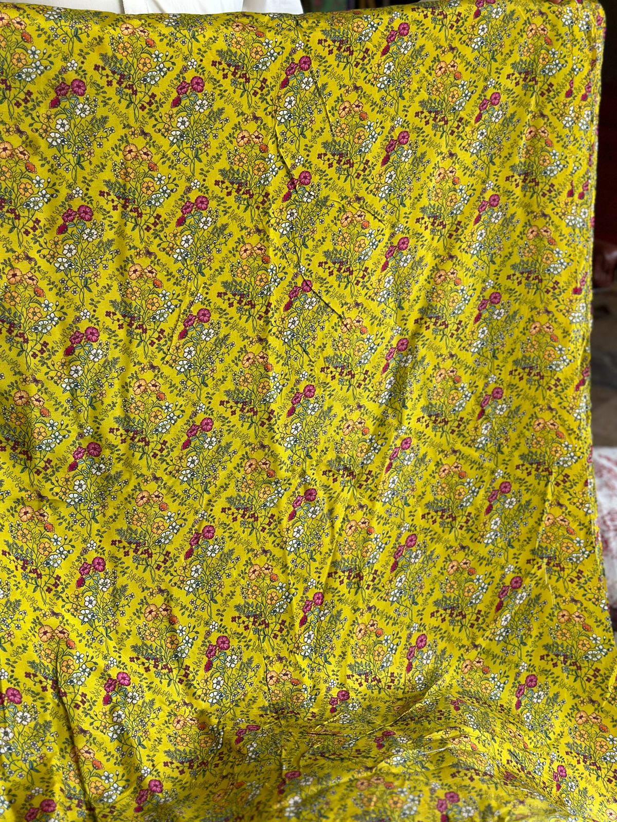 Korean Raw Silk Printed One Piece
