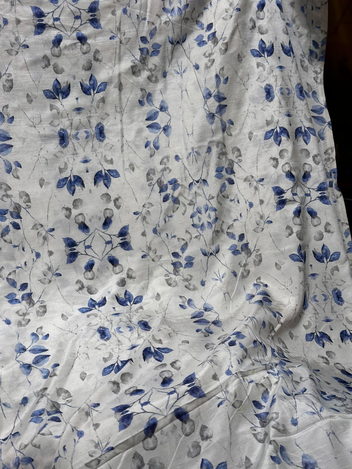 Korean Raw Silk Printed One Piece
