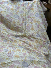 Korean Raw Silk Printed One Piece