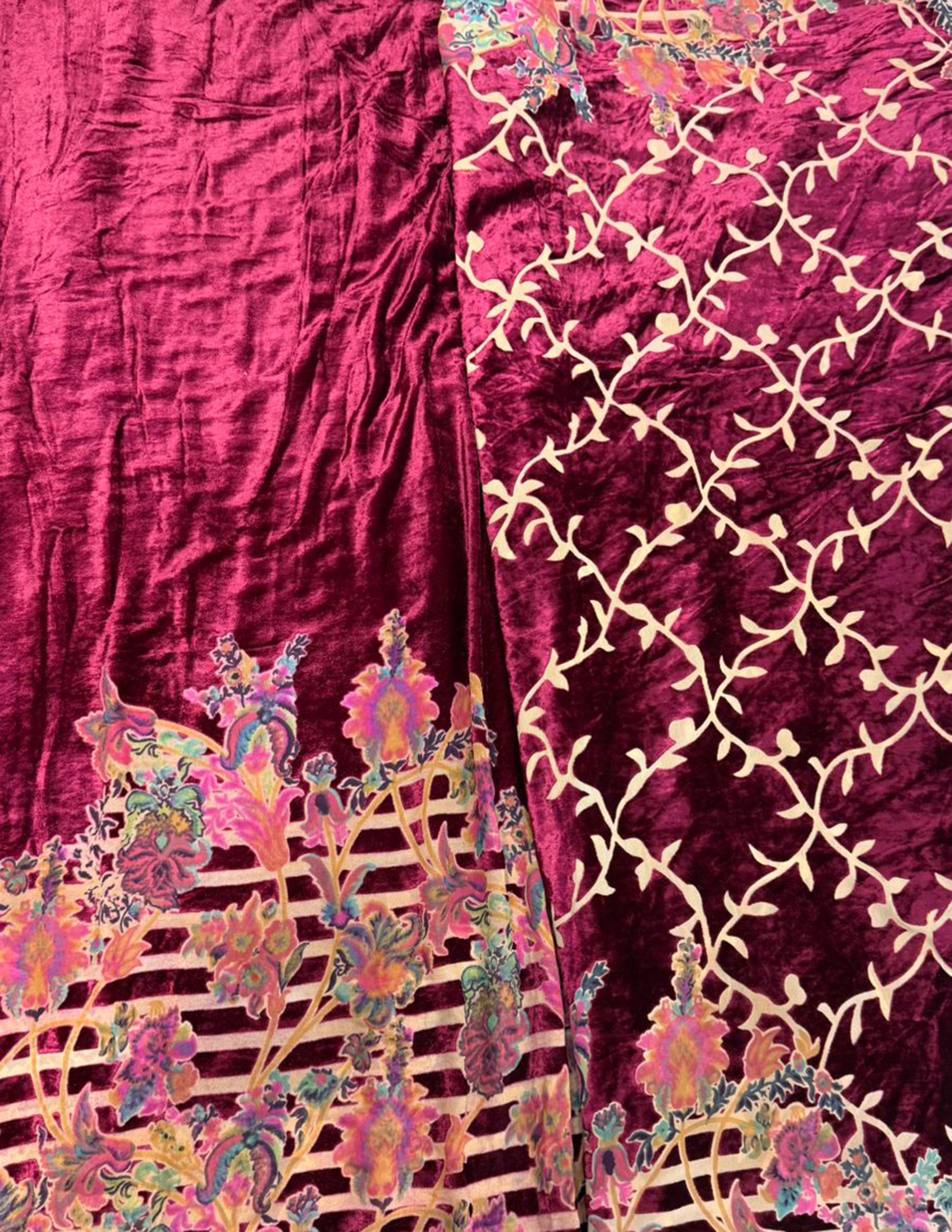 Bordered Palachi Shirt And Dupatta