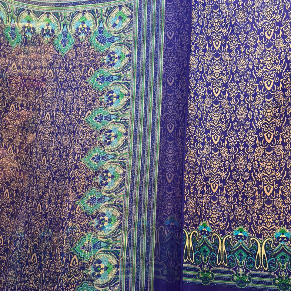 Pure Raw Silk 60g Shirt With Pure Chiffon Dupatta