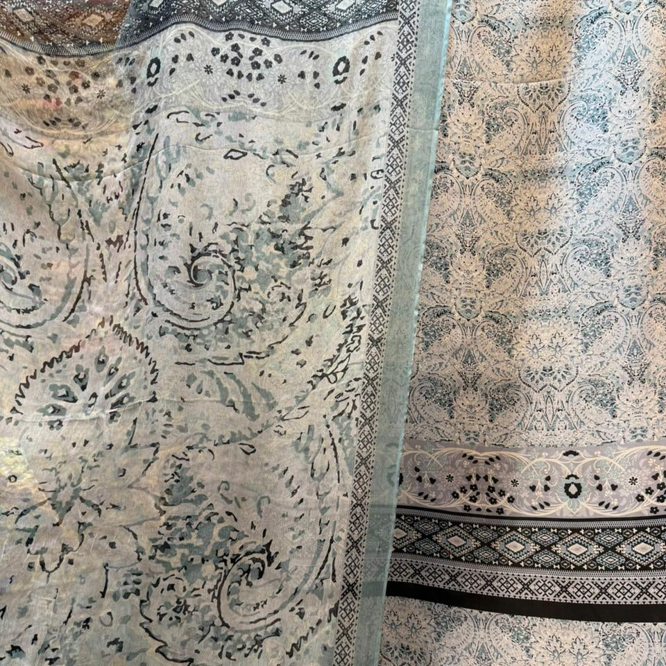 Pure Raw Silk 60g Shirt With Pure Chiffon Dupatta