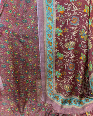 Pure China Crape 60 With Crinkle Chiffon Dupatta