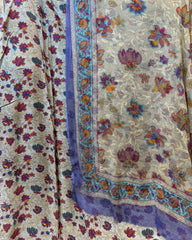 Pure China Crape 60 With Crinkle Chiffon Dupatta