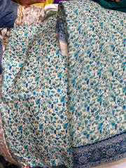 Pure Raw Silk Shirt With Printed Chiffon Dupatta