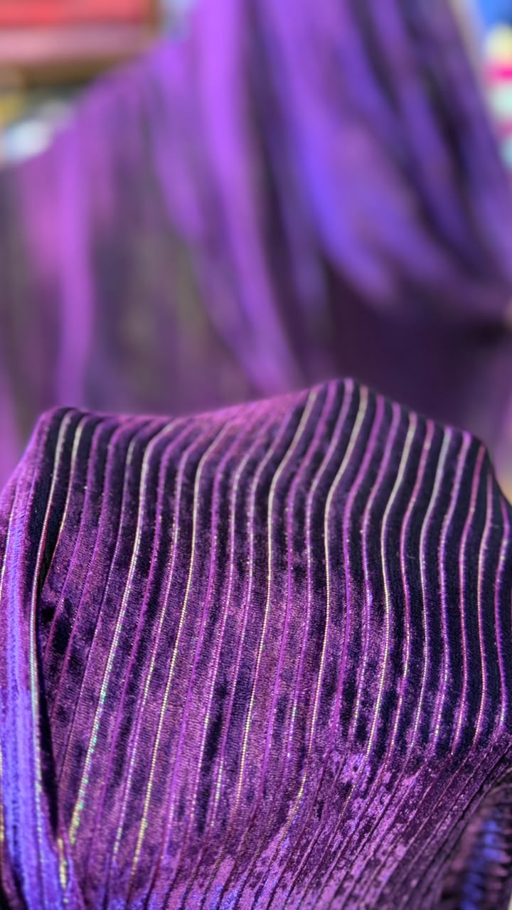 100% Pure French Kotrai Velvet with Multi Zari Base