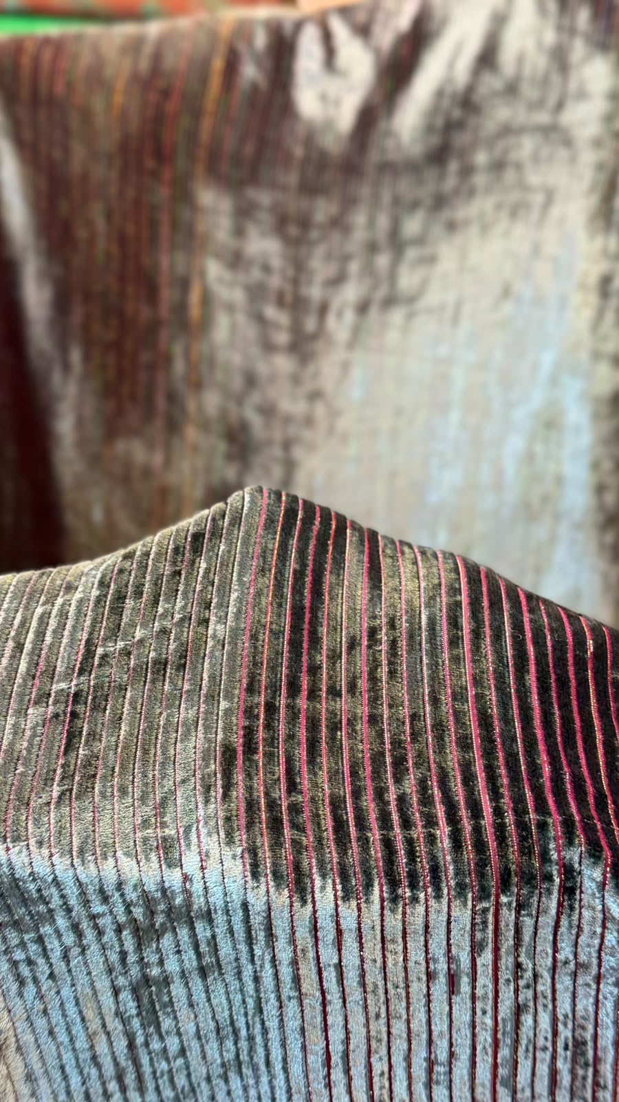 100% Pure French Kotrai Velvet with Multi Zari Base