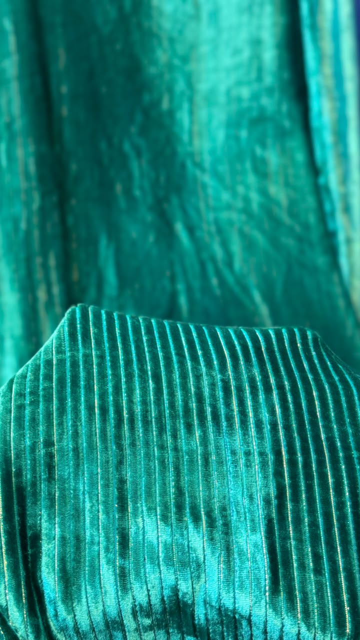 100% Pure French Kotrai Velvet with Multi Zari Base