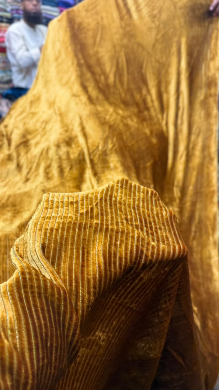 100% Pure French Kotrai Velvet with Multi Zari Base