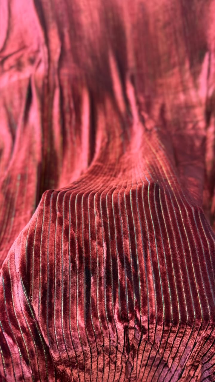 100% Pure French Kotrai Velvet with Multi Zari Base