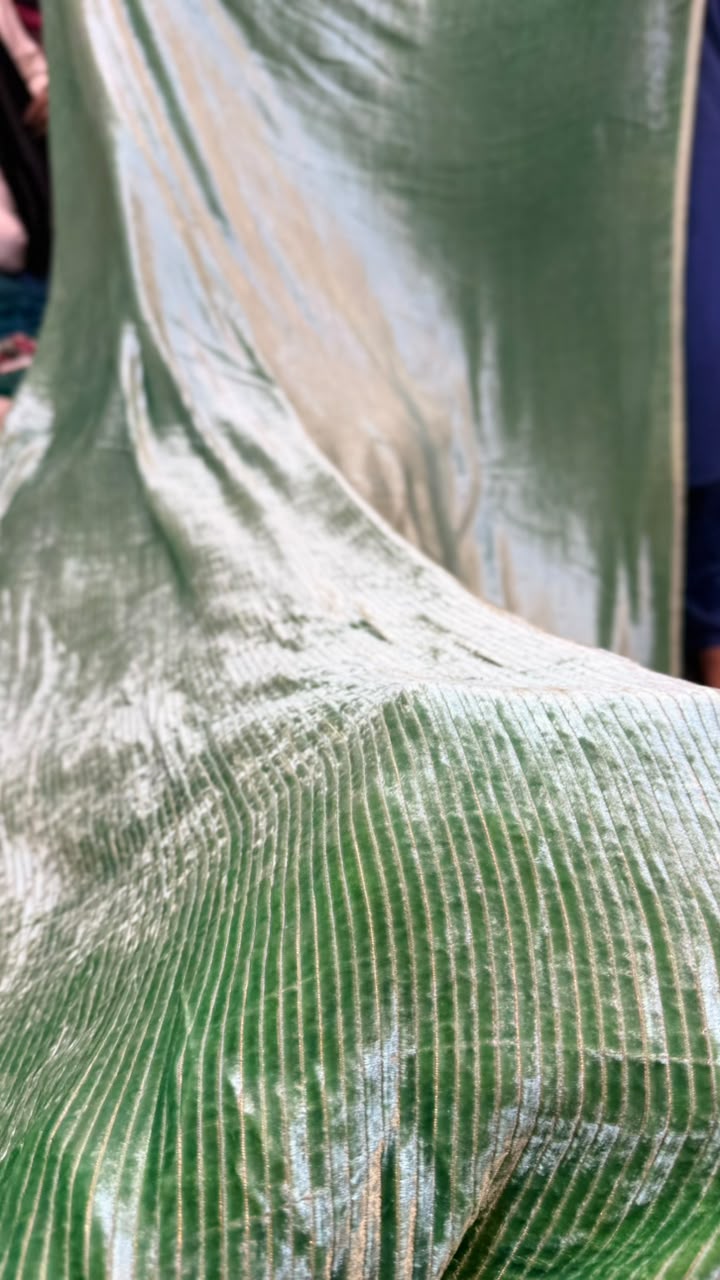 100% Pure French Kotrai Velvet with Multi Zari Base