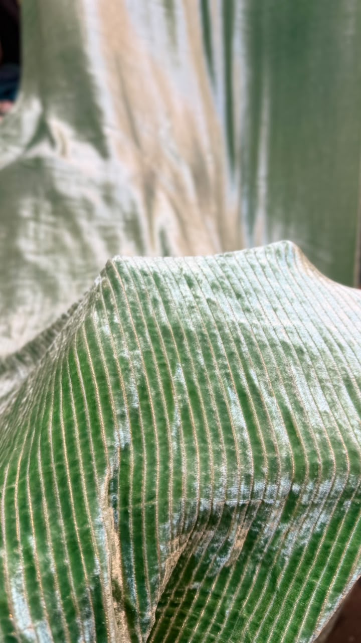 100% Pure French Kotrai Velvet with Multi Zari Base