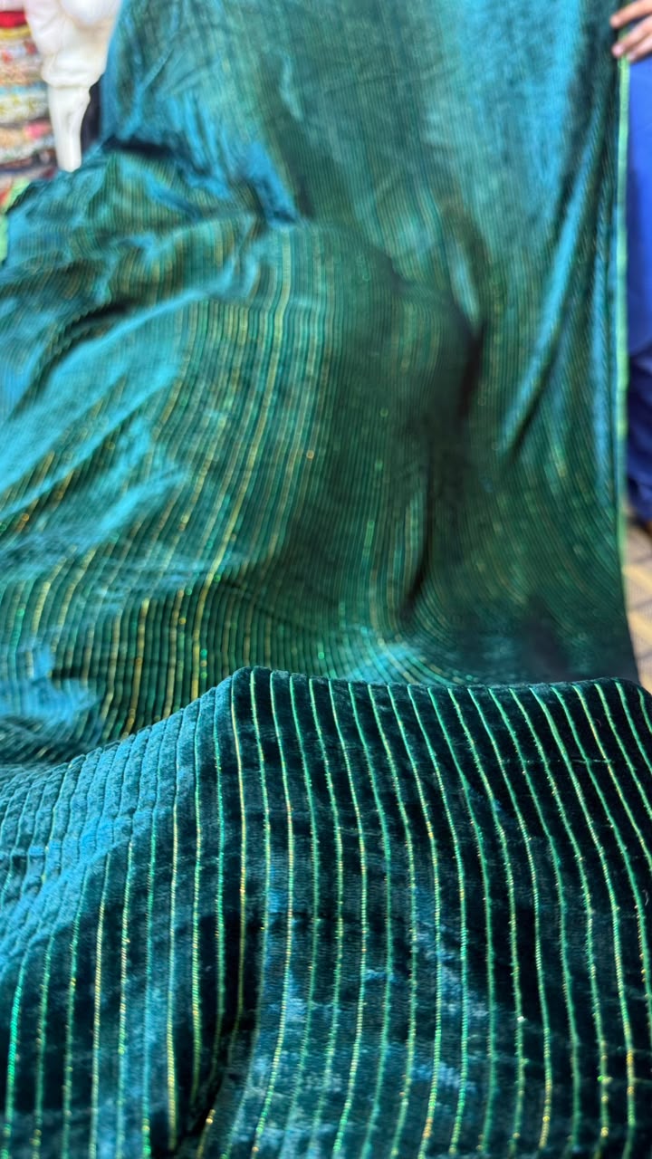 100% Pure French Kotrai Velvet with Multi Zari Base