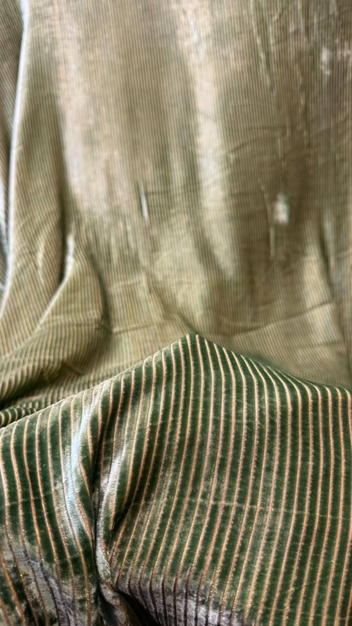 100% Pure French Kotrai Velvet with Multi Zari Base