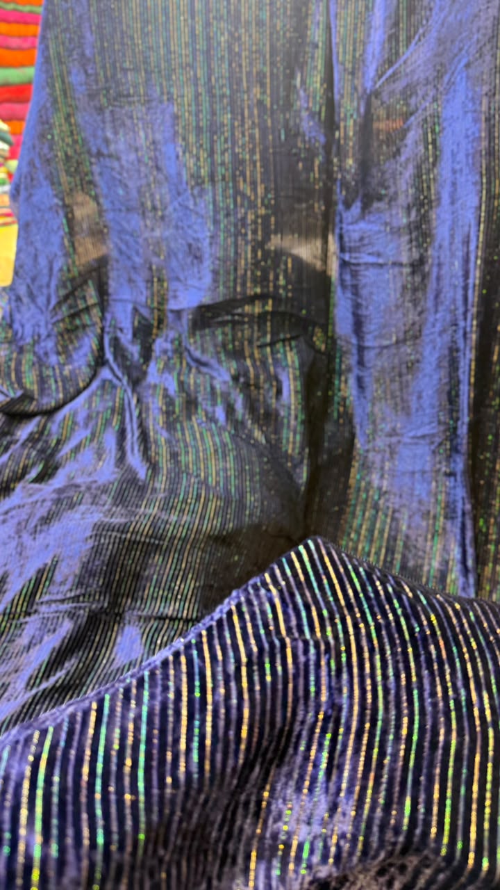 100% Pure French Kotrai Velvet with Multi Zari Base