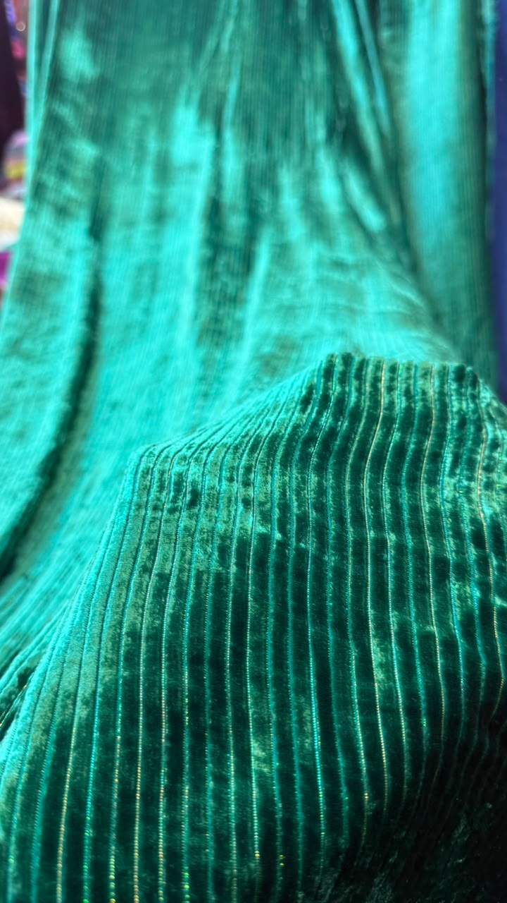 100% Pure French Kotrai Velvet with Multi Zari Base