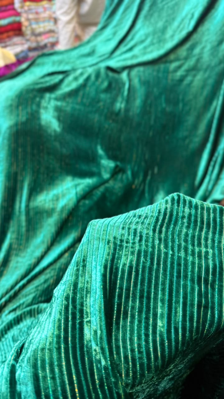 100% Pure French Kotrai Velvet with Multi Zari Base