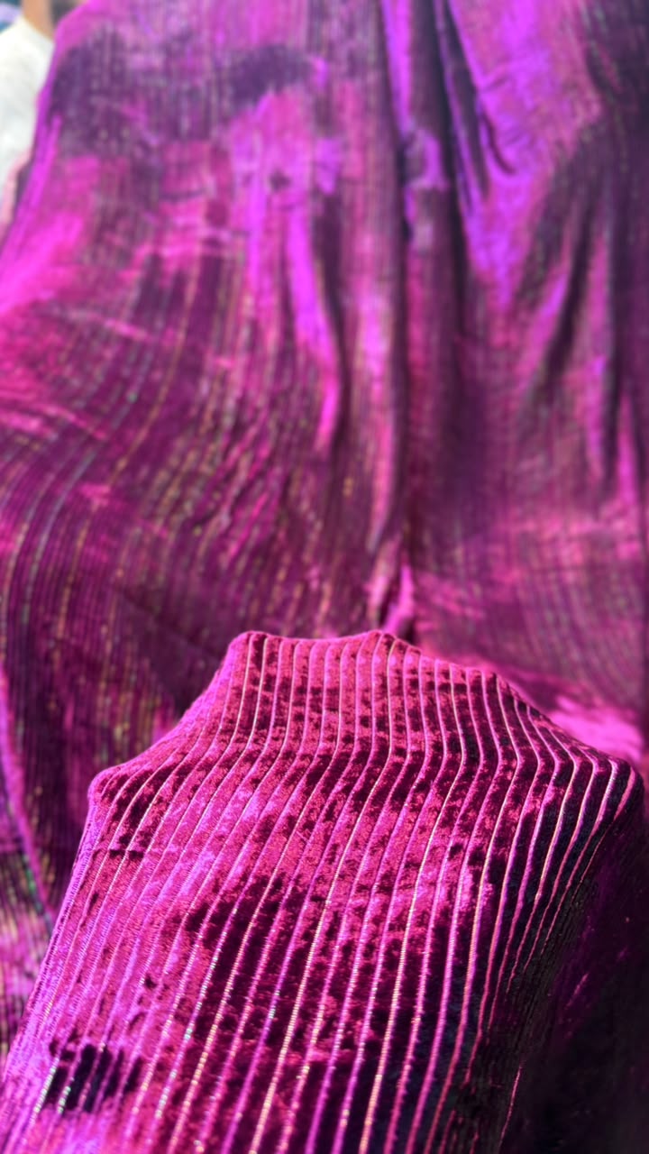 100% Pure French Kotrai Velvet with Multi Zari Base