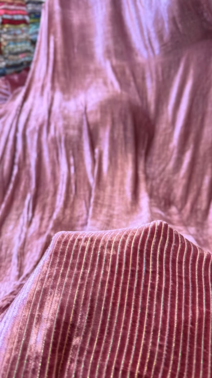 100% Pure French Kotrai Velvet with Multi Zari Base