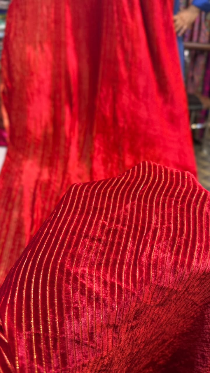 100% Pure French Kotrai Velvet with Multi Zari Base
