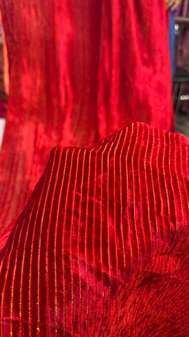 100% Pure French Kotrai Velvet with Multi Zari Base