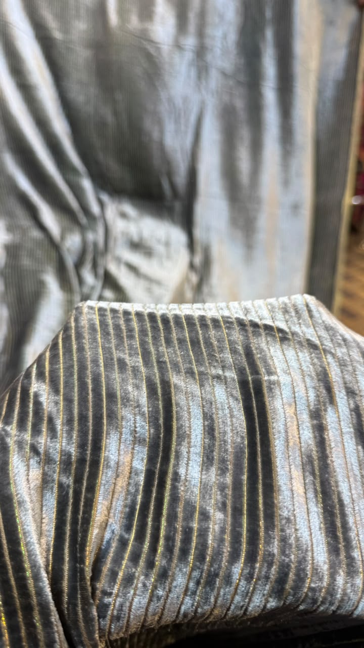 100% Pure French Kotrai Velvet with Multi Zari Base