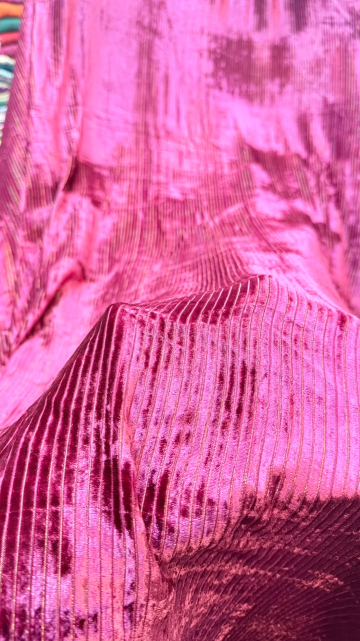100% Pure French Kotrai Velvet with Multi Zari Base
