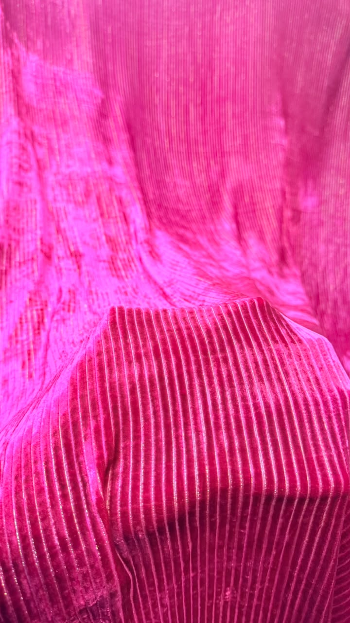 100% Pure French Kotrai Velvet with Multi Zari Base