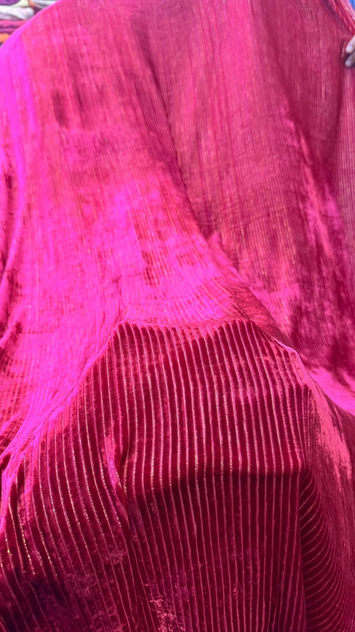 100% Pure French Kotrai Velvet with Multi Zari Base