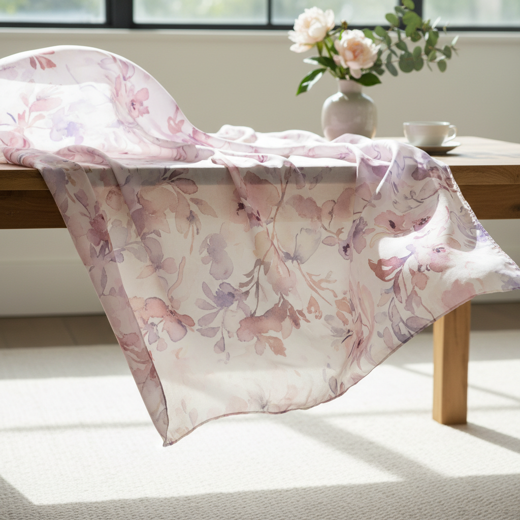 Watercolor Printed Silk