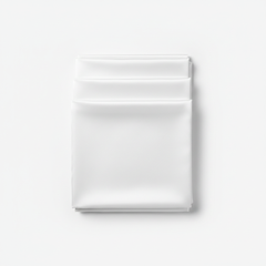 White Silk Fabric Flat Lay
